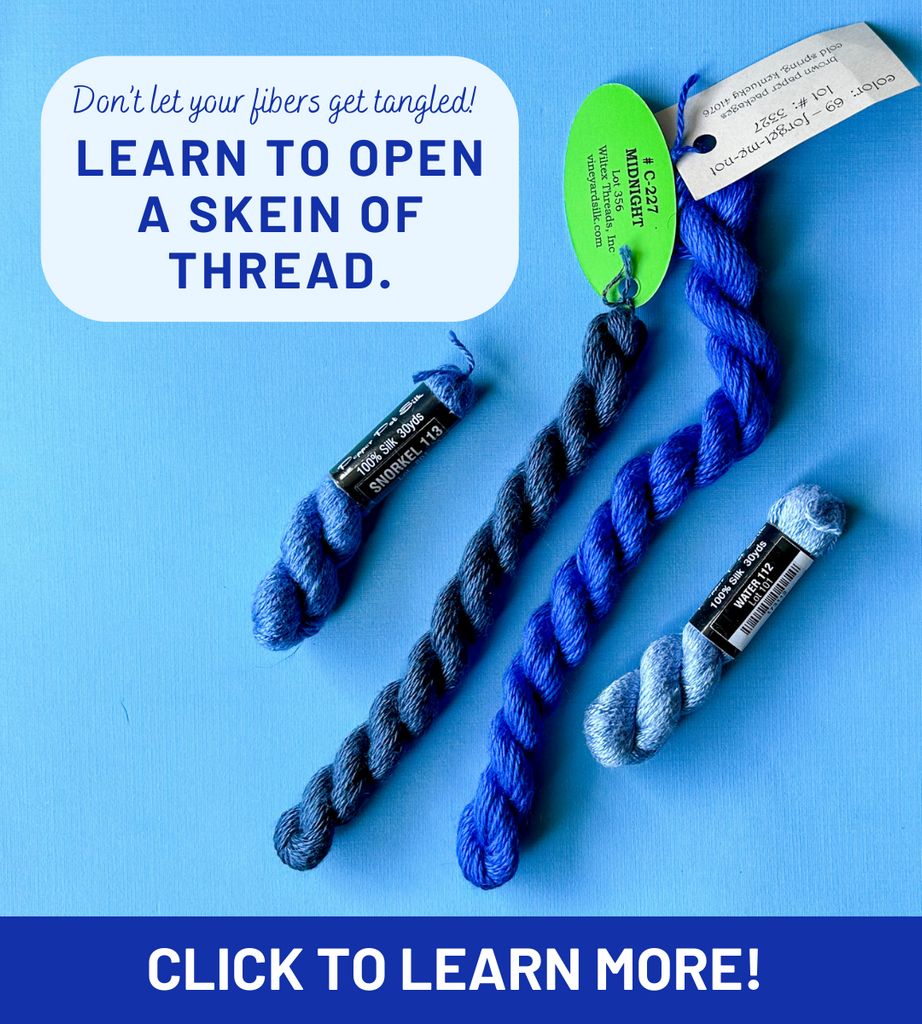 Don't get your fibers tangled... Learn to open a skein of thread!