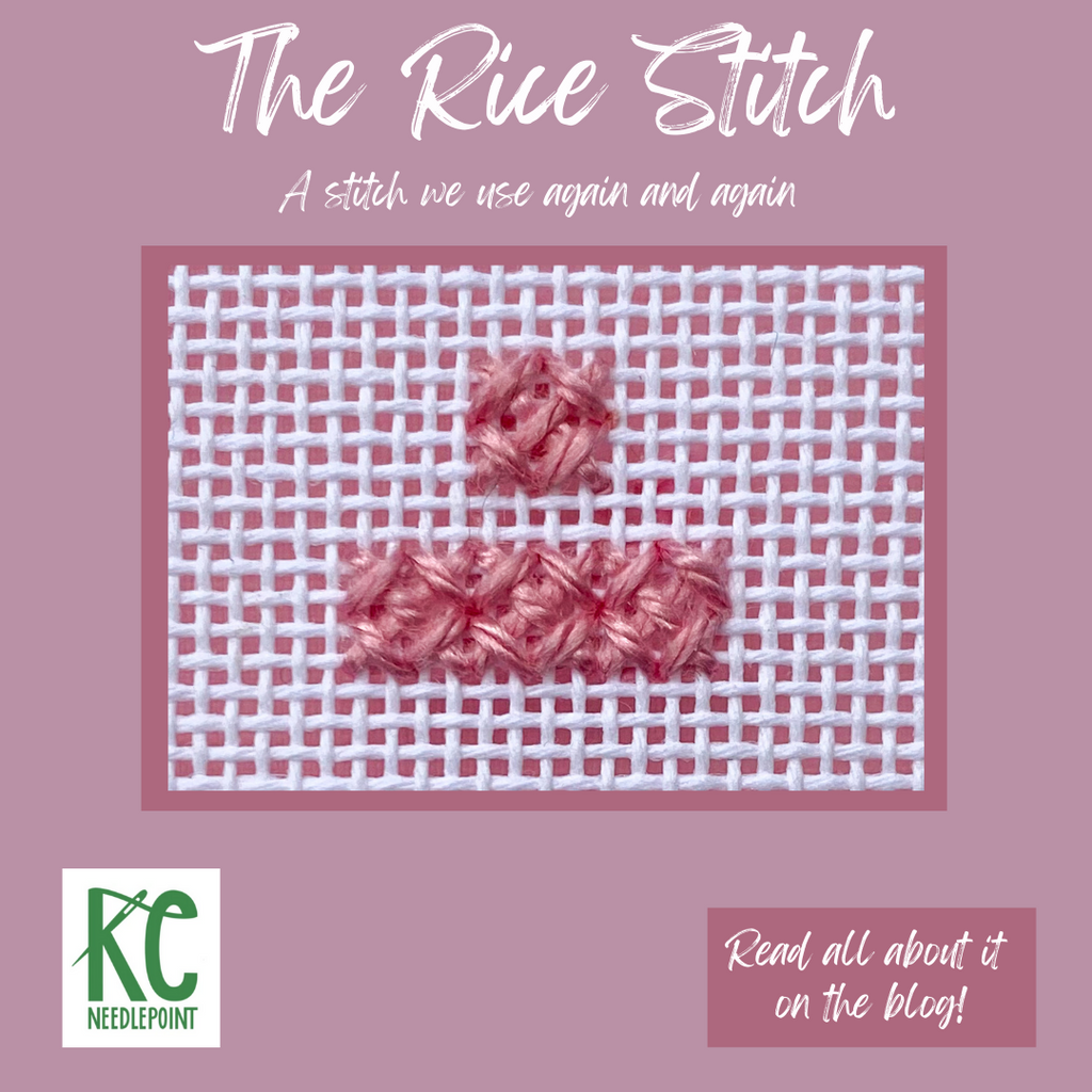 An elegant stitch we use over and over again: Rice Stitch