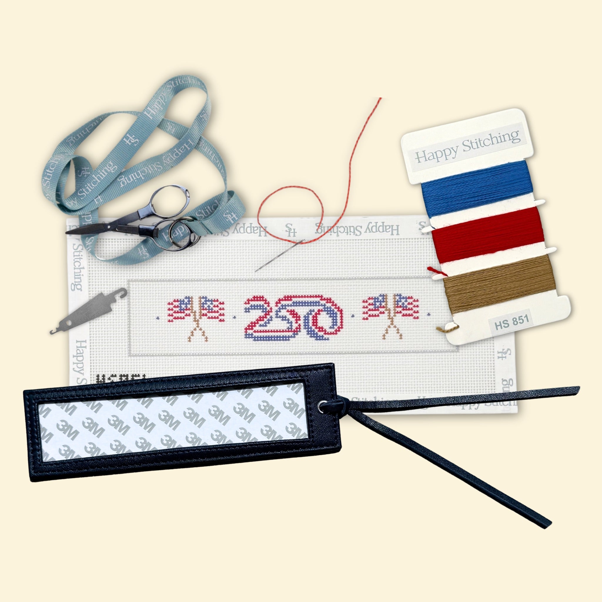 USA 250 Bookmark Kit - KC Needlepoint