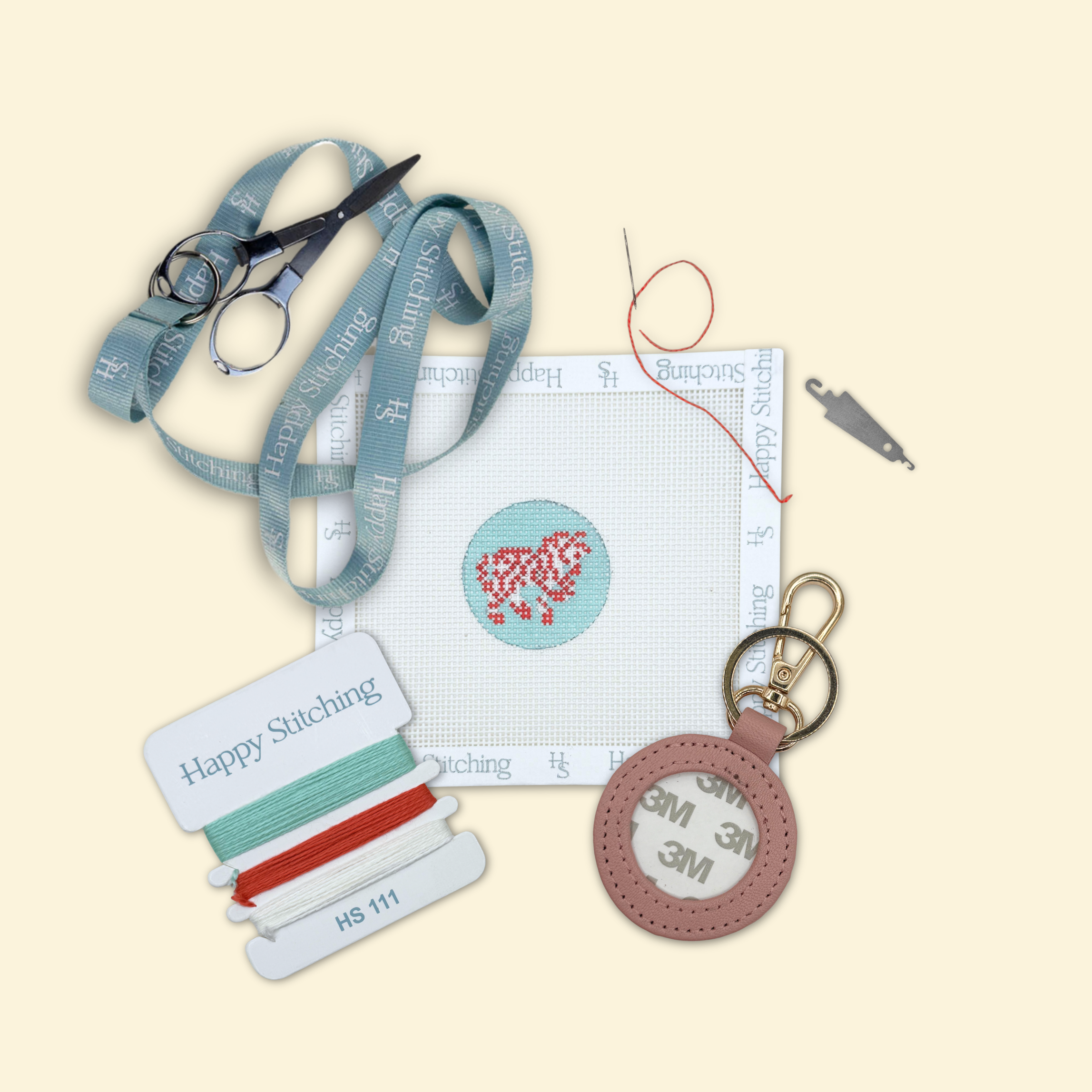 Zaniest Zebra Bag Tag/Key Fob Kit - KC Needlepoint