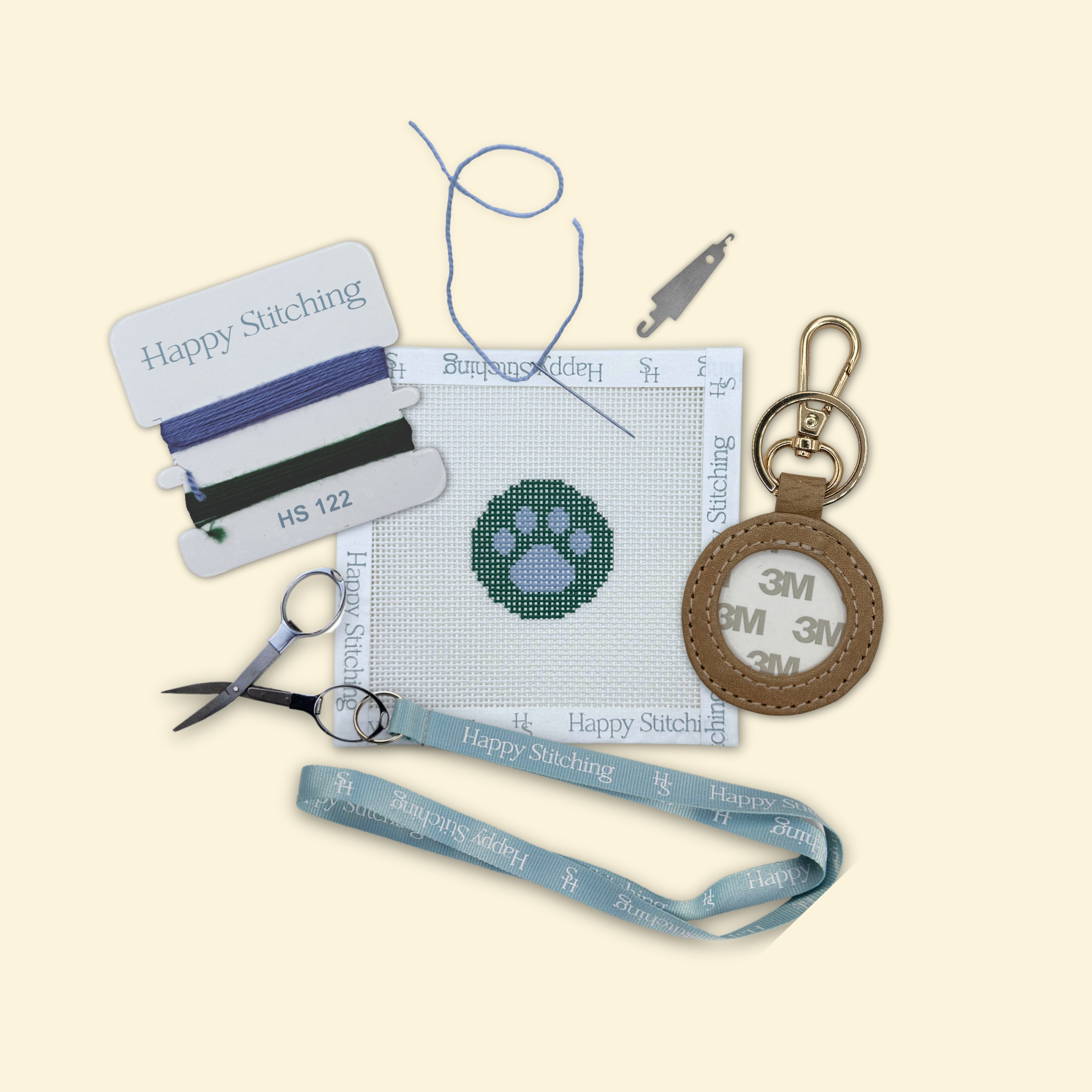 Paw and Order Bag Tag/Key Fob Kit - KC Needlepoint