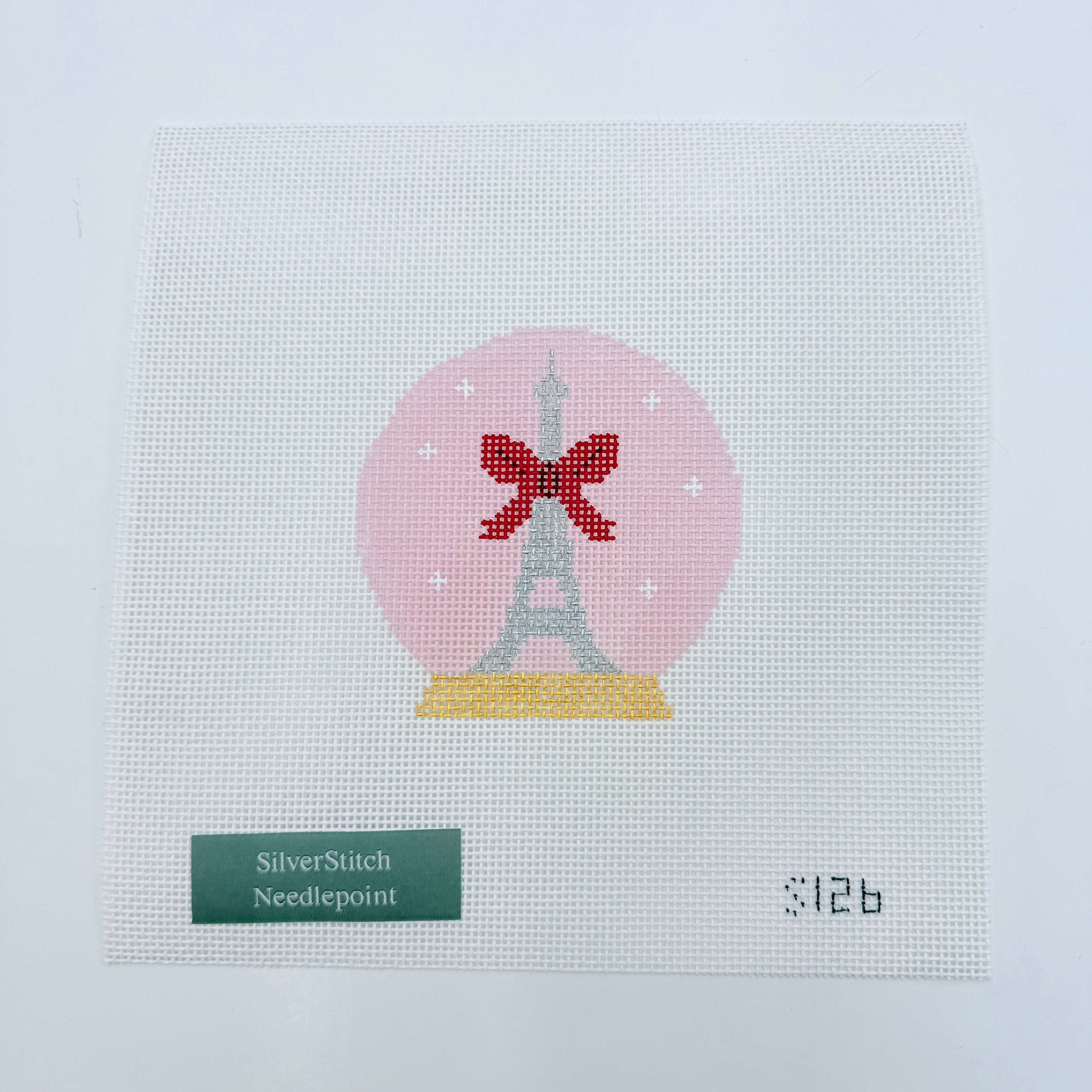 Eiffel Tower Snow Globe Canvas - KC Needlepoint