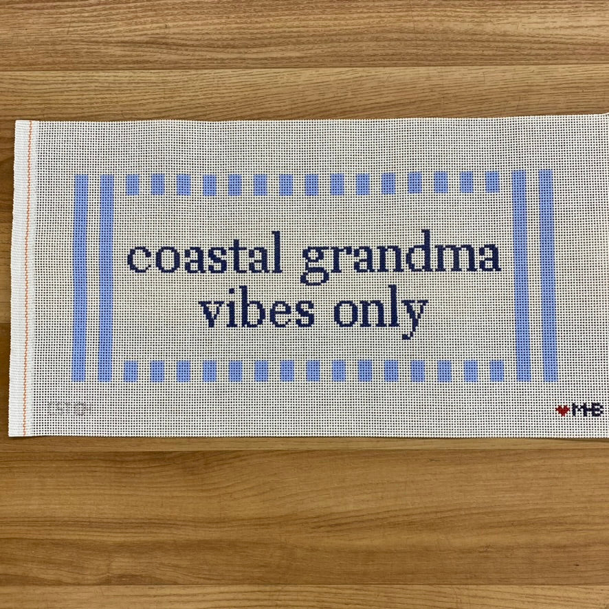 Coastal Grandma Vibes Only Canvas - KC Needlepoint