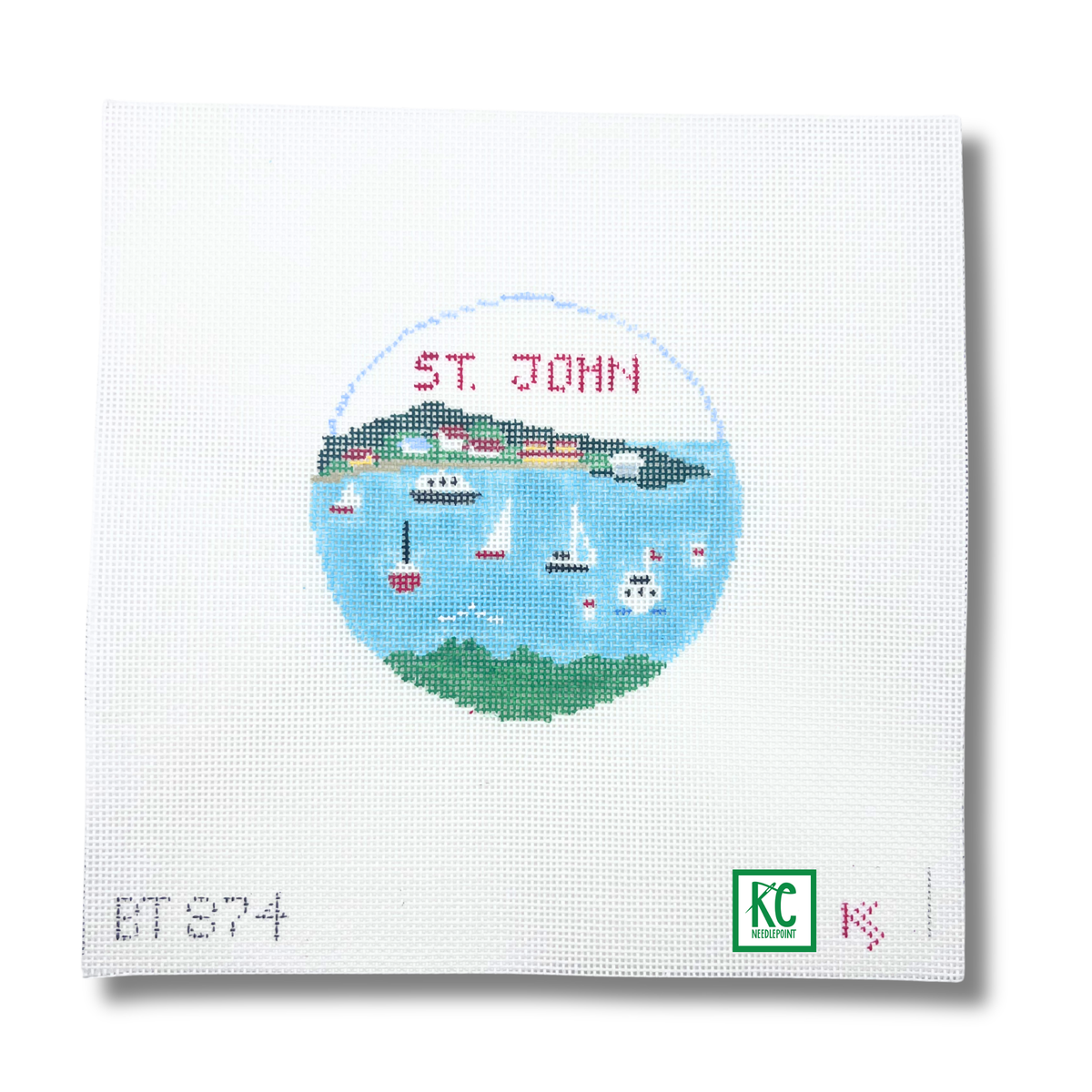 St. John Travel Round Canvas – KC Needlepoint