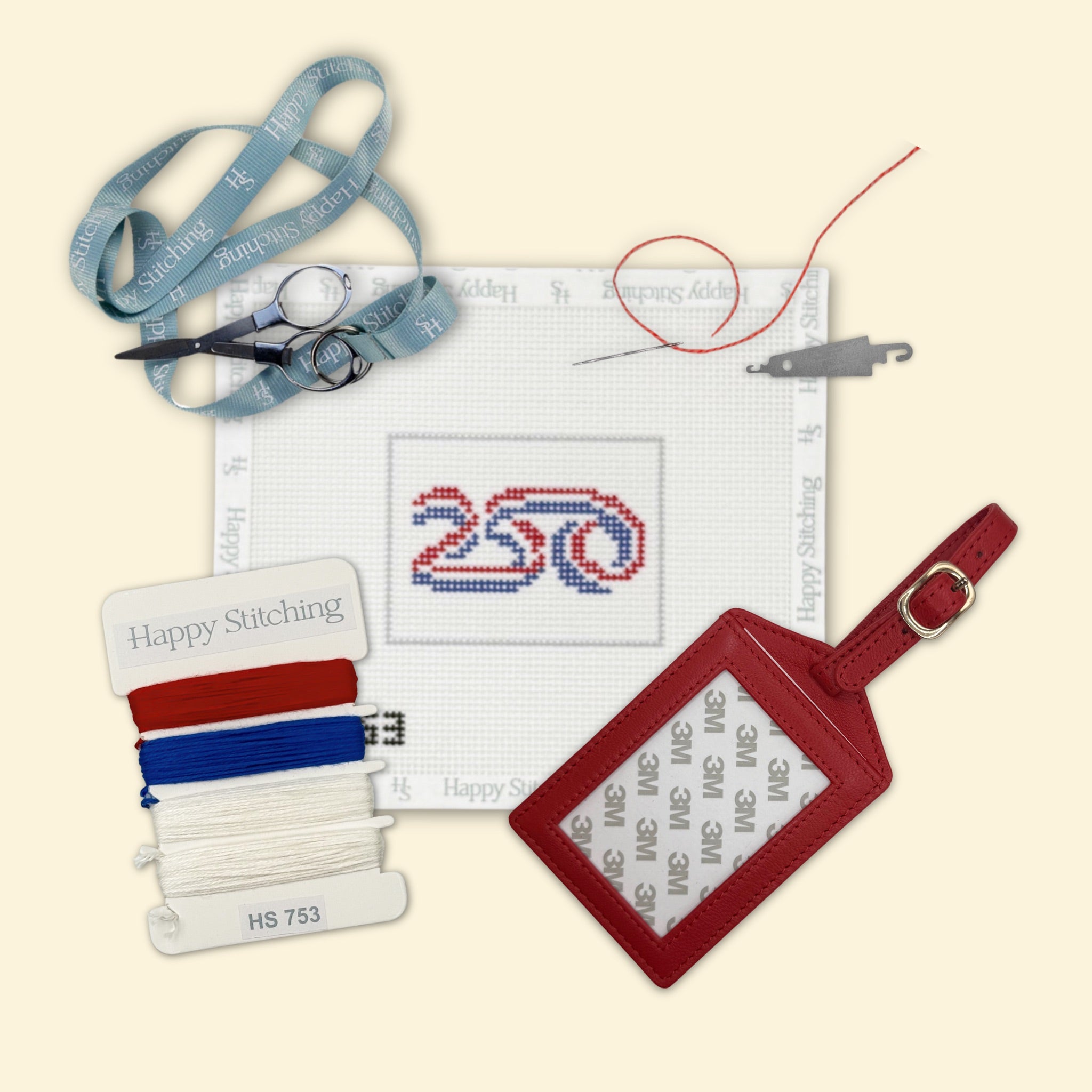 American 250 Bag/Luggage Tag Kit - KC Needlepoint
