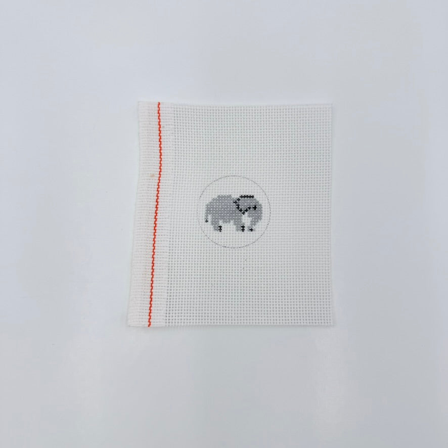 Elephant Key Fob Insert Canvas - KC Needlepoint