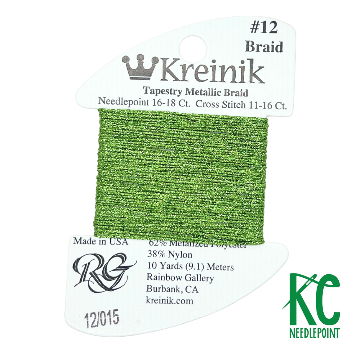 篳篥◦本管◦美品 Kreinik Card Size 12 015 Chartreuse – KC Needlepoint