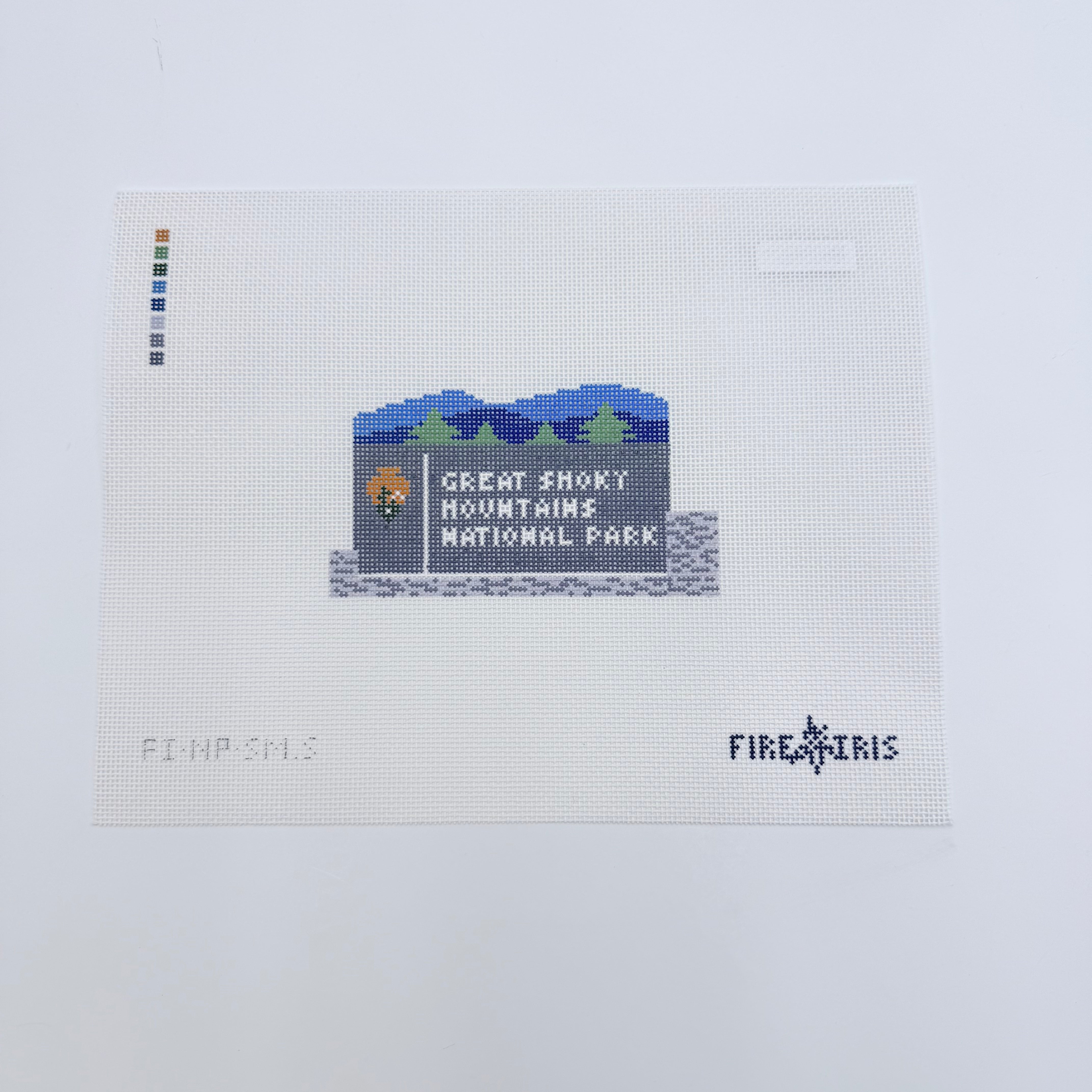 Great Smoky Mountains National Park Sign Canvas - KC Needlepoint