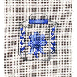 Mini Hexagonal Shaped Pot Canvas - KC Needlepoint
