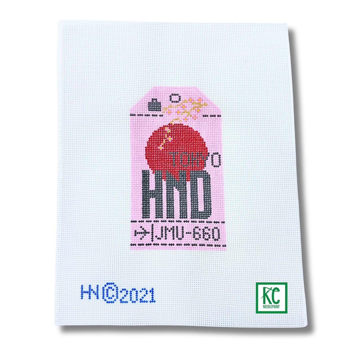 Tokyo Vintage Travel Tag Canvas – KC Needlepoint