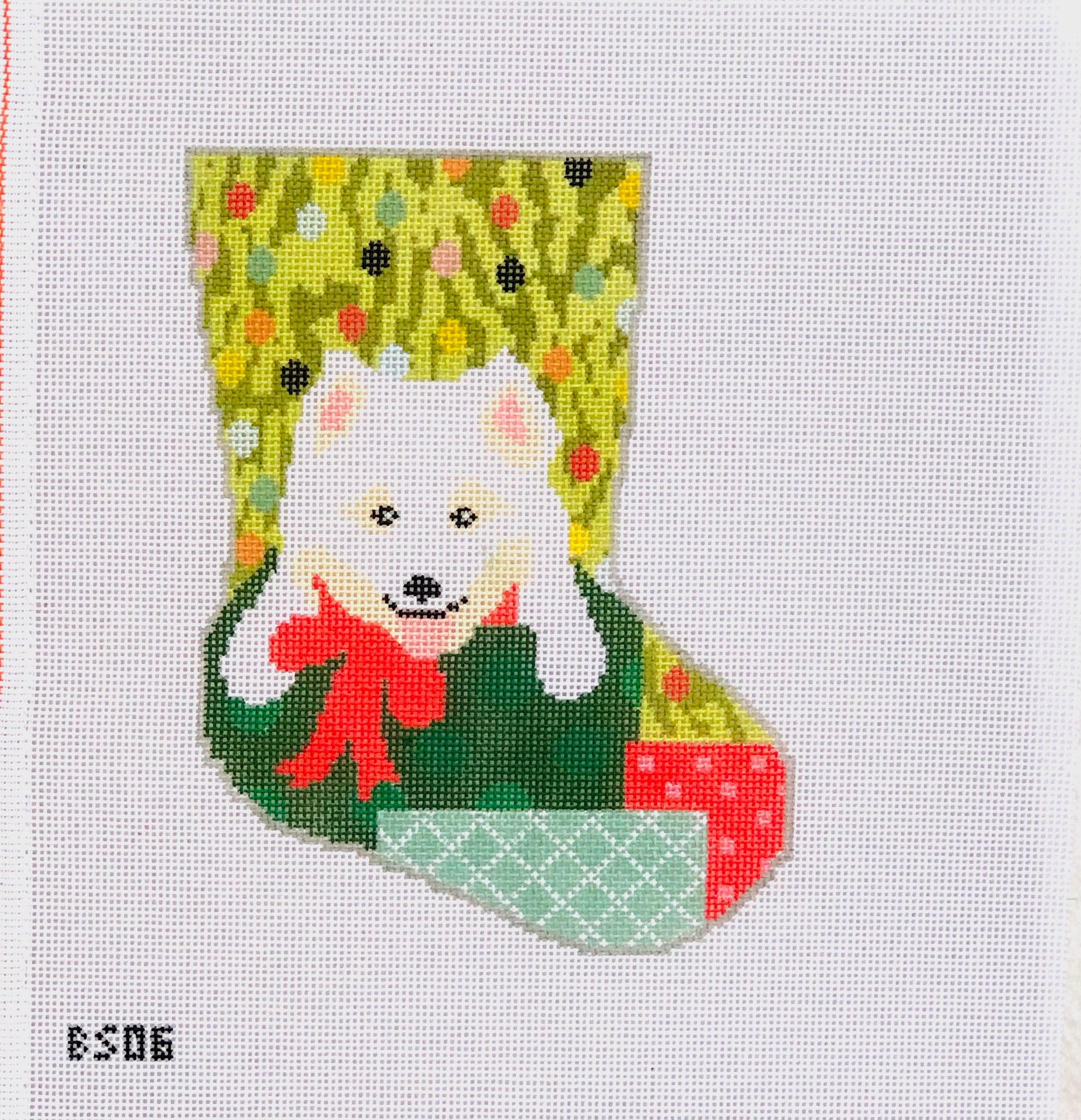 Bundle of Fun Mini Ornament Sized Stocking Canvas - KC Needlepoint
