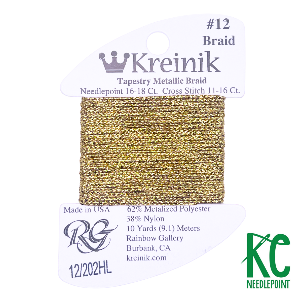 Kreinik Card Size 12 202HL Aztec Gold High Lustre – KC Needlepoint