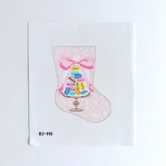 Bon Appetit Macaron Ornament Sized Stocking Canvas (Copy) - KC Needlepoint