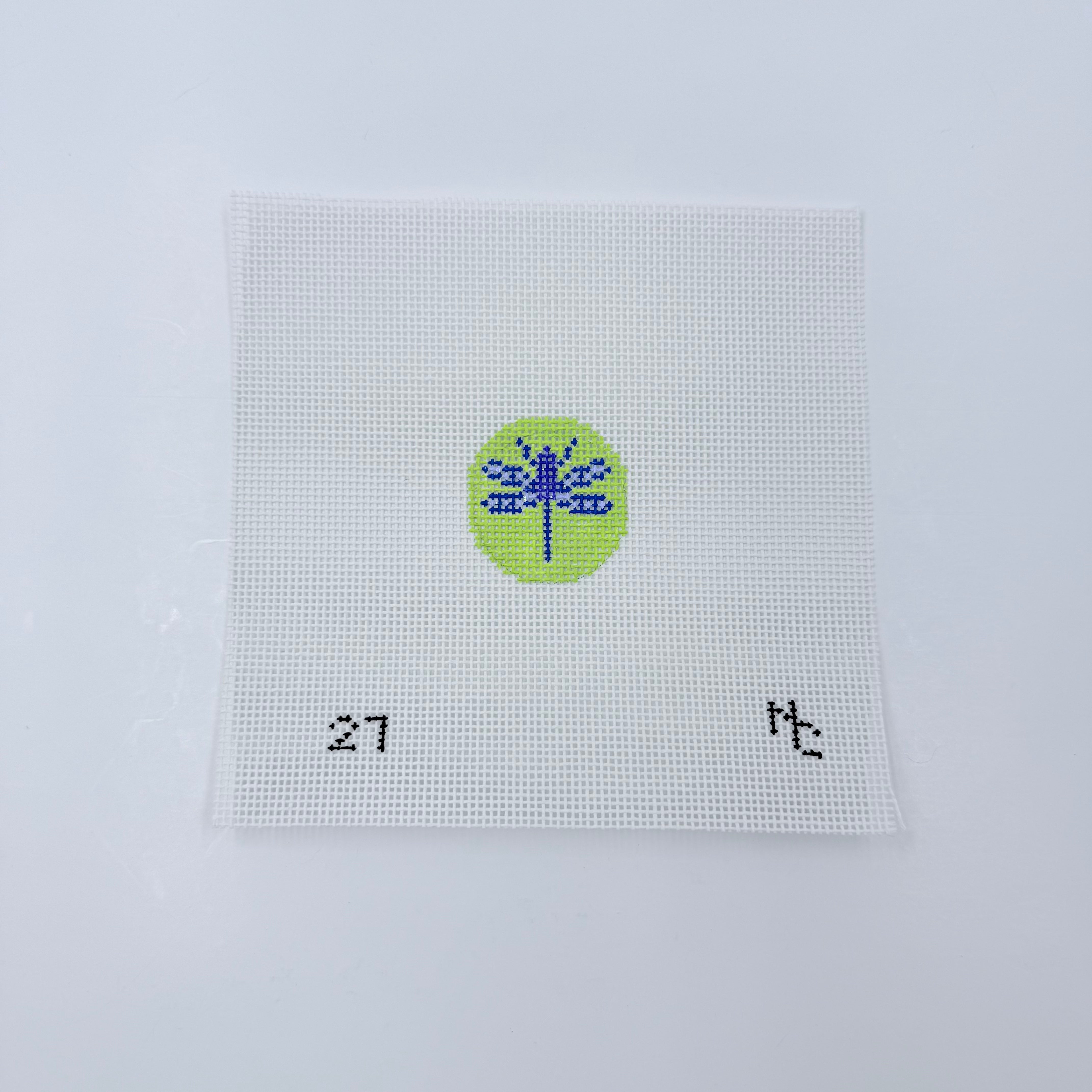 Dragonfly Key Fob Insert Canvas - KC Needlepoint
