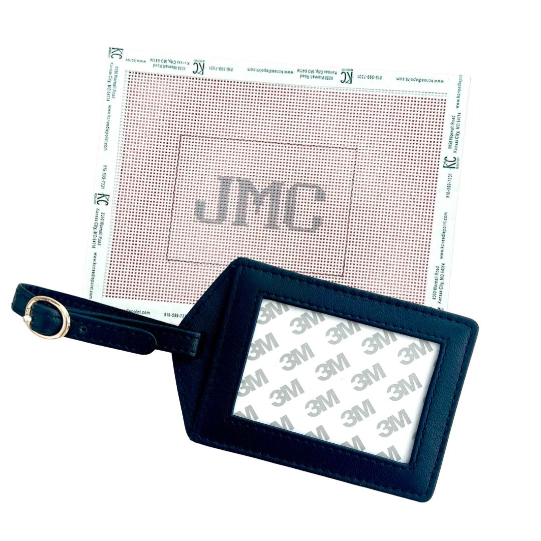 Monogram Luggage Tag Kit - KC Needlepoint