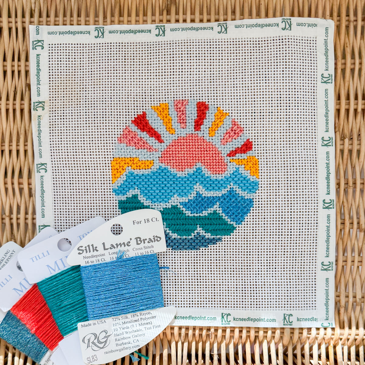 Graphic Sunset Needlepoint Kit - KC Needlepoint