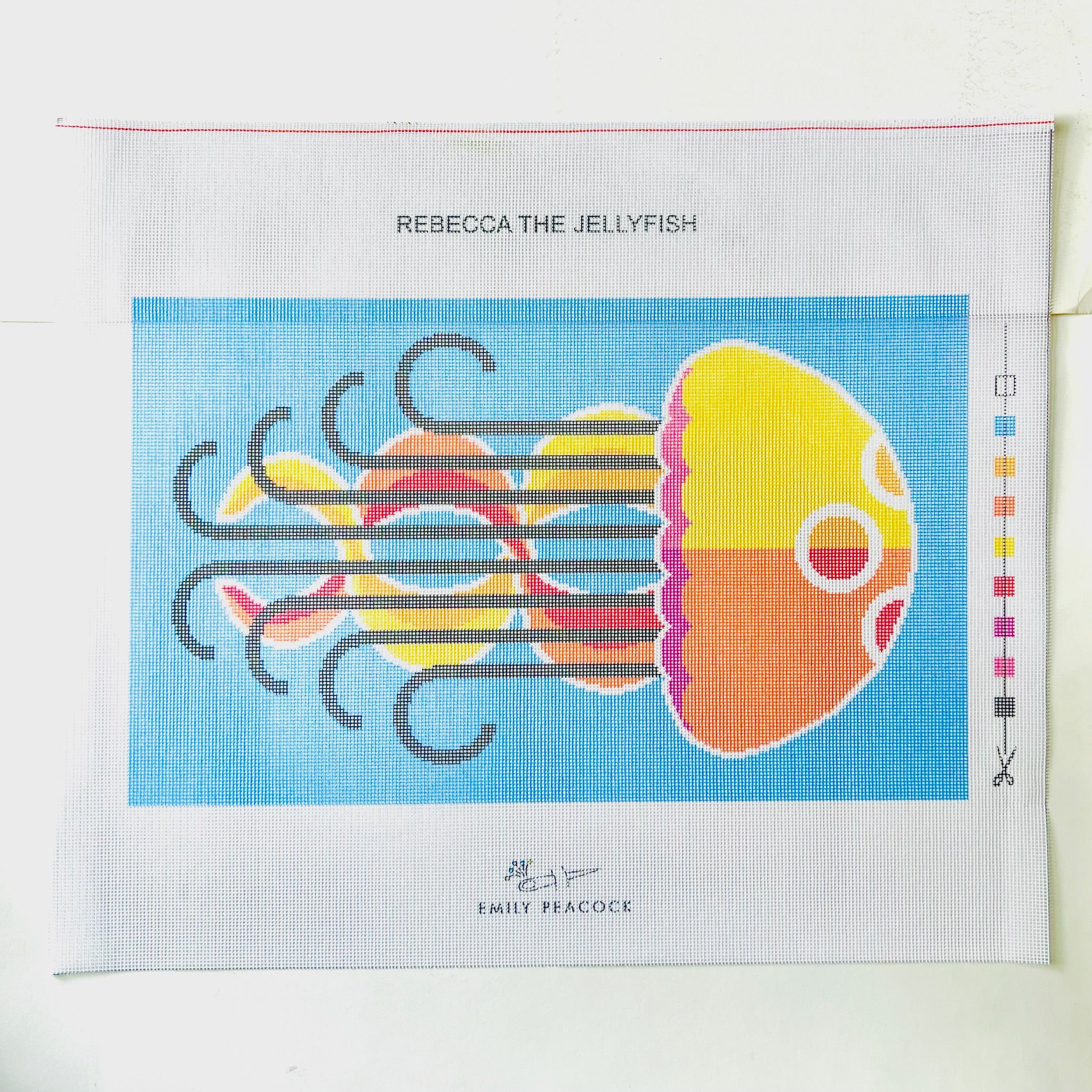 Rebecca the Jellyfish - KC Needlepoint