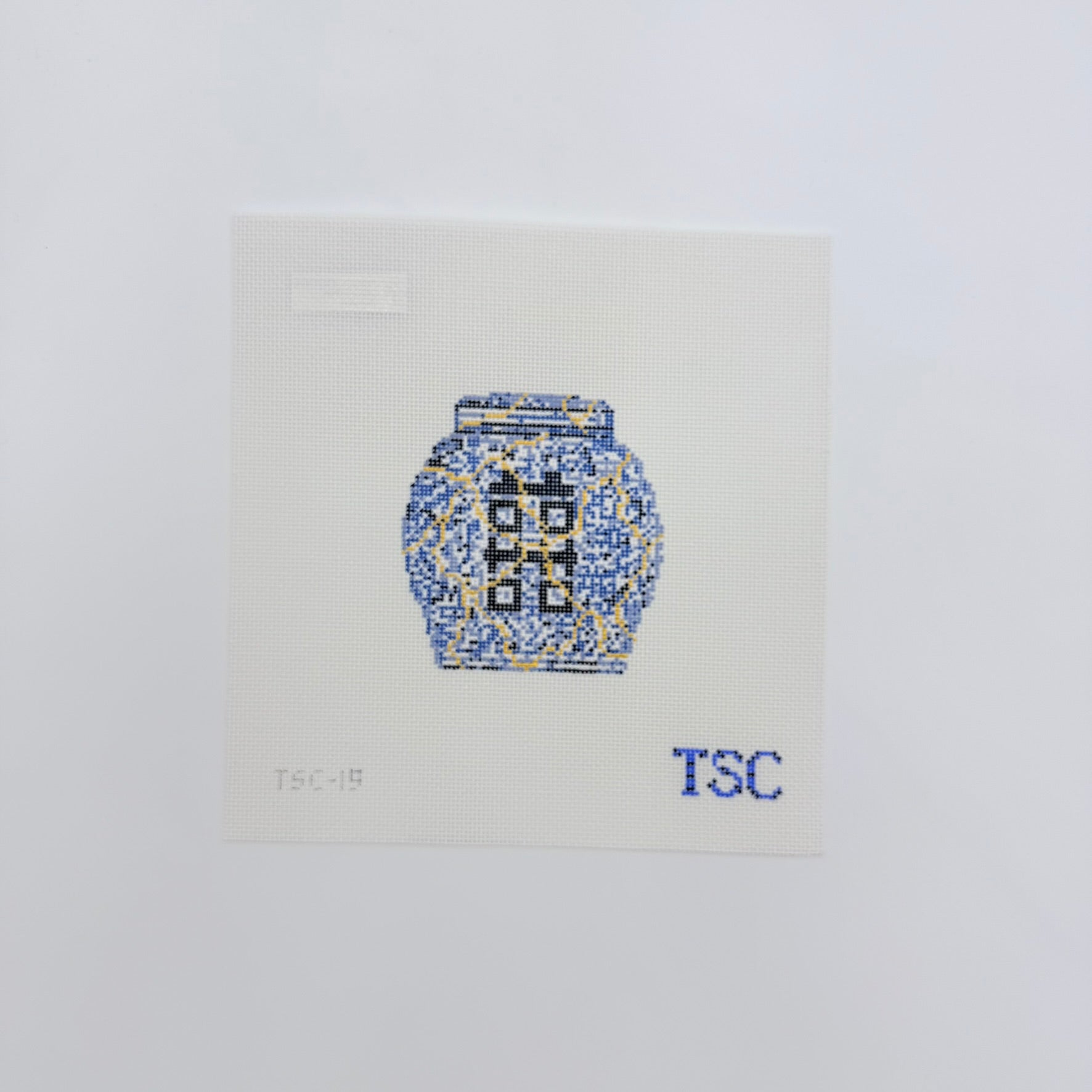 Kintsugi Ginger Jar Canvas - KC Needlepoint