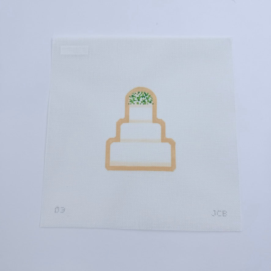 Alex Wedding Cake Canvas - KC Needlepoint