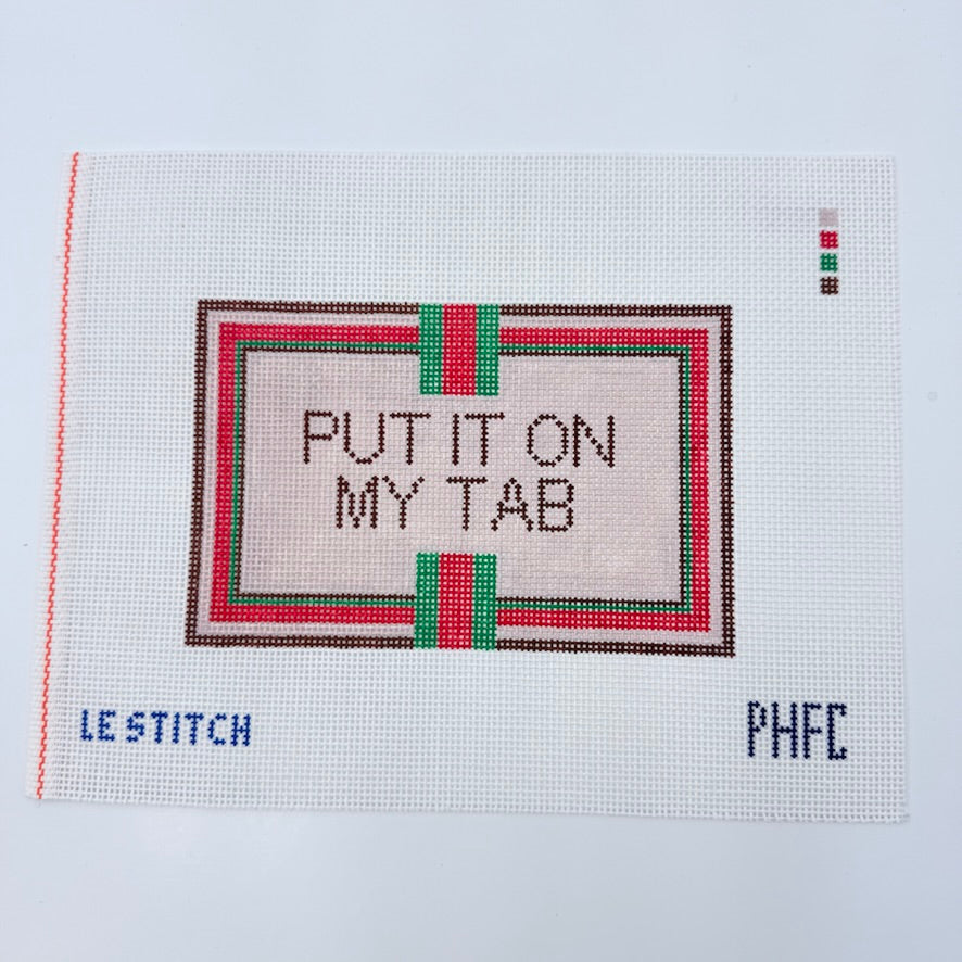 Put It On My Tab Canvas - KC Needlepoint