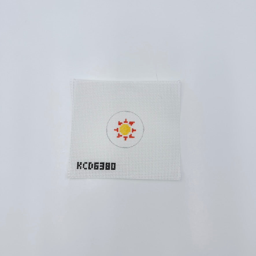 Sun Key Fob Insert Canvas - KC Needlepoint