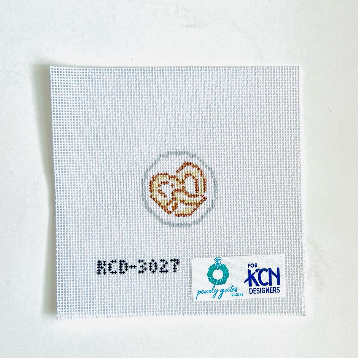 Pretzel Key Fob Insert Canvas - KC Needlepoint