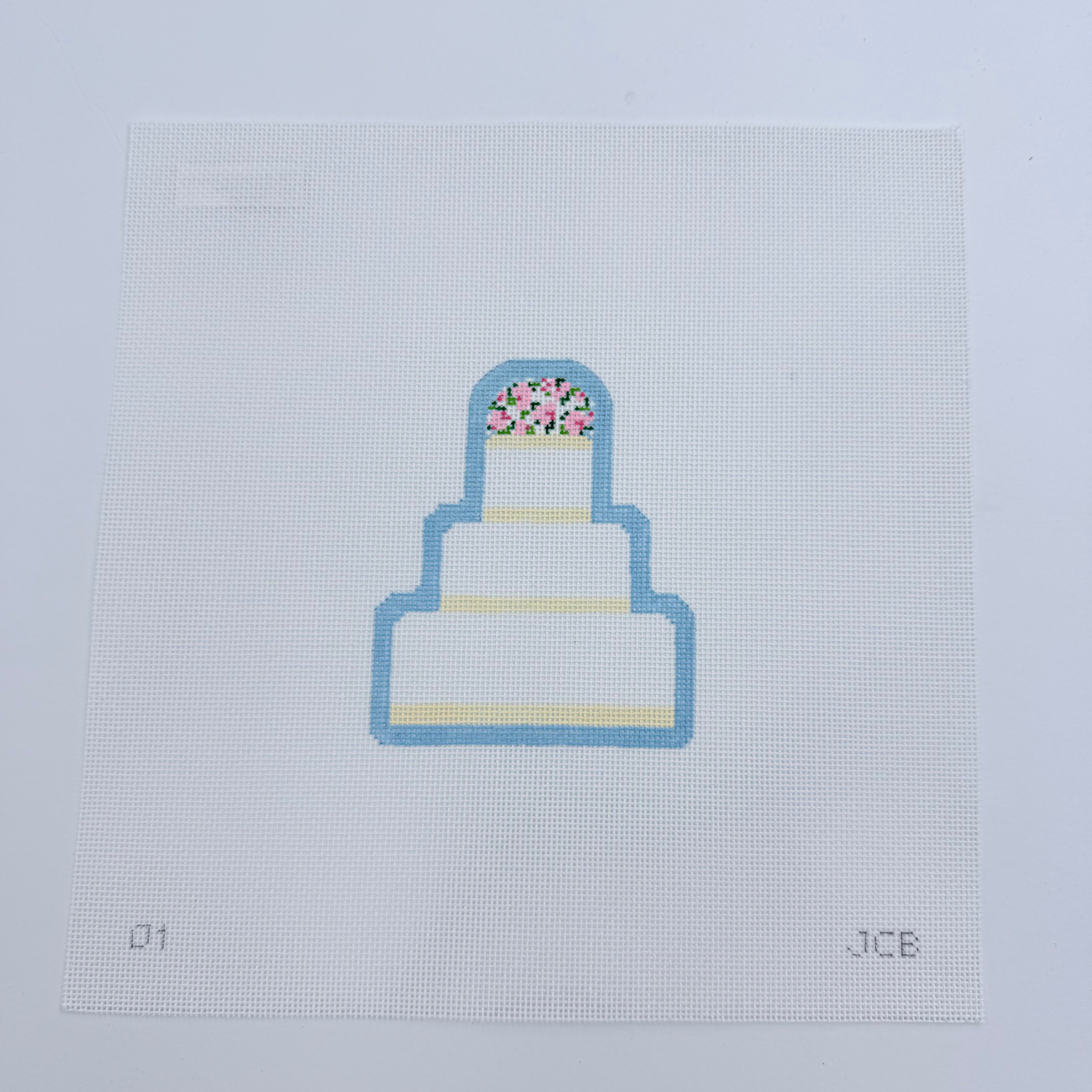 Brooke Wedding Cake Canvas - KC Needlepoint