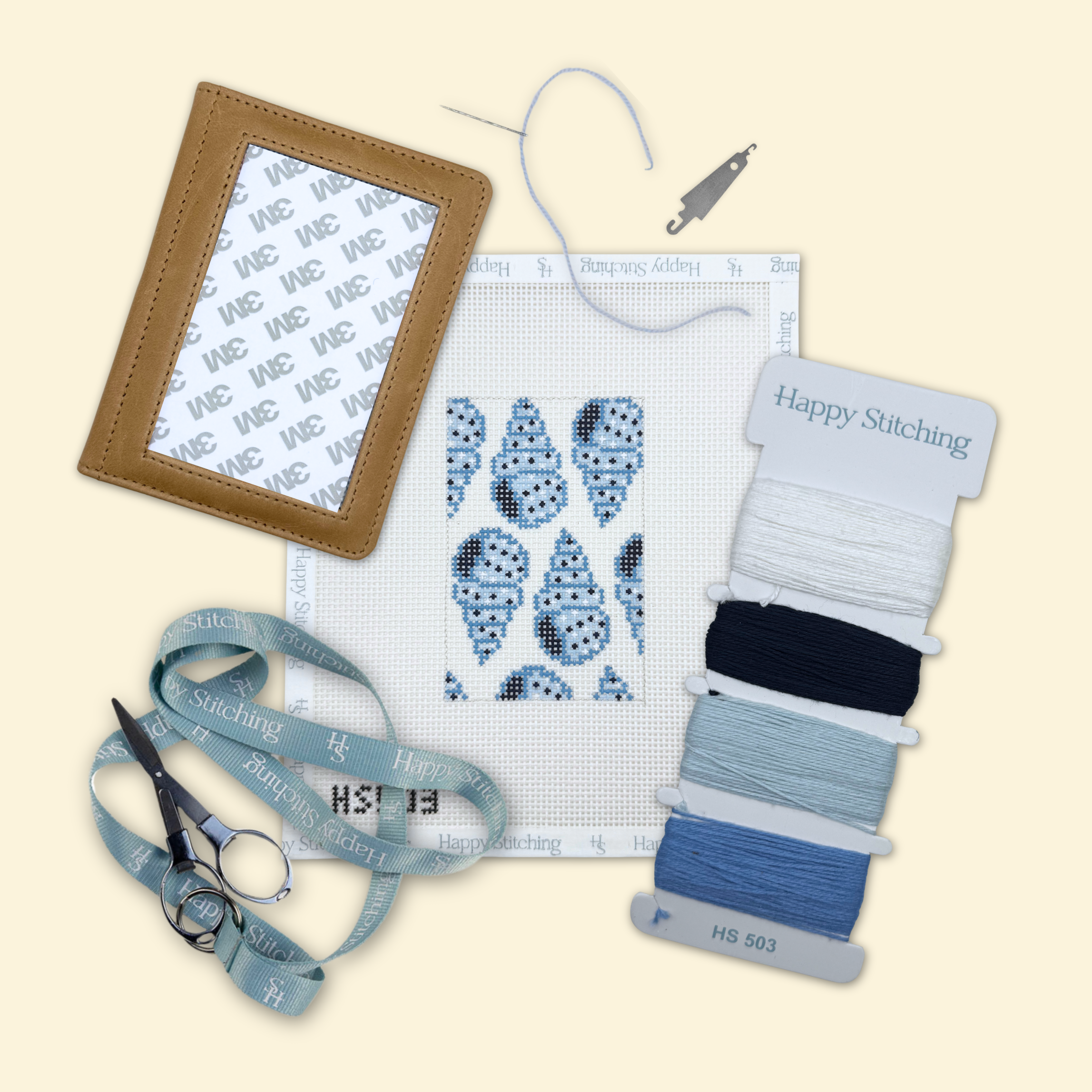 Shell Yeah! Passport Case Kit - KC Needlepoint