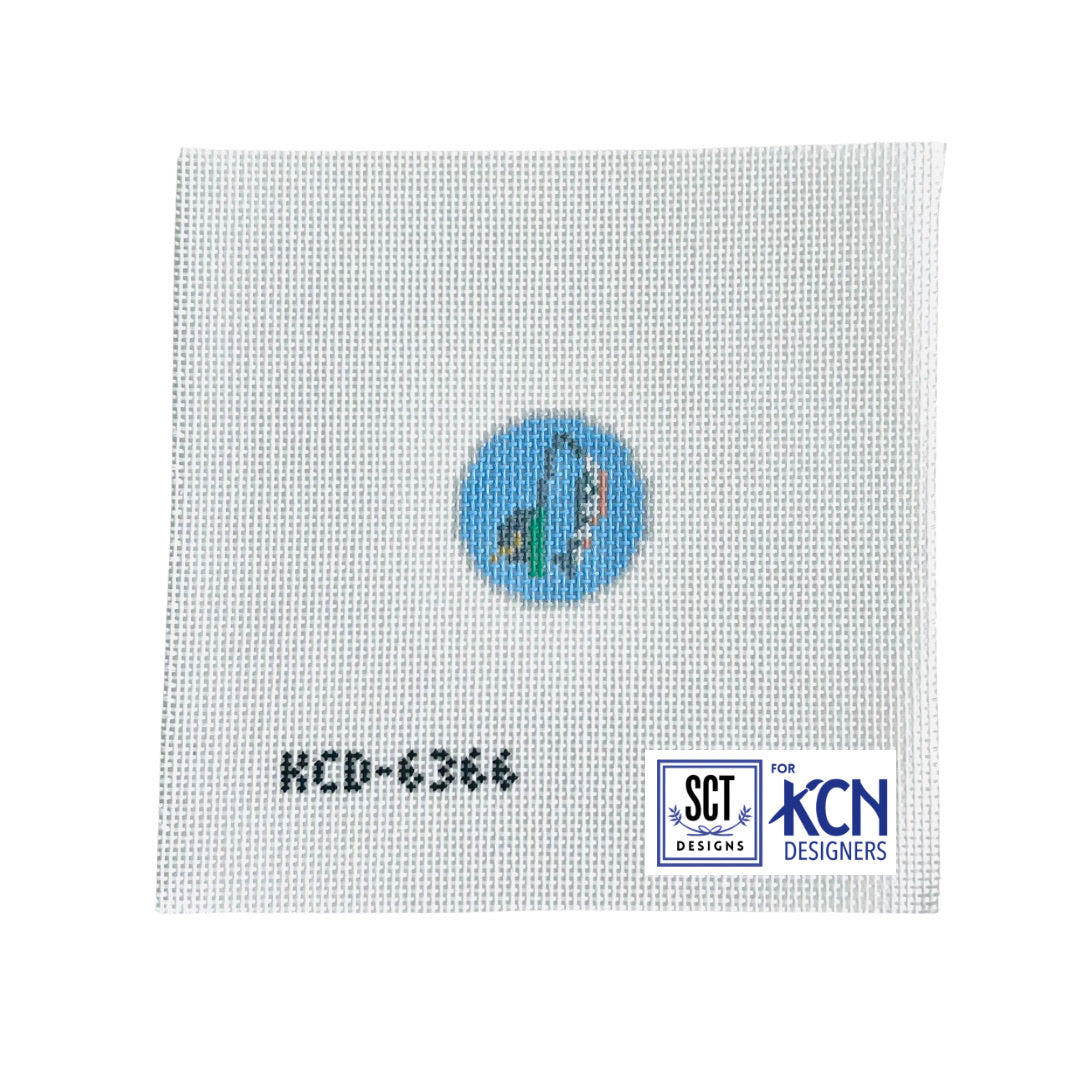 Fishing Key Fob Insert Canvas - KC Needlepoint