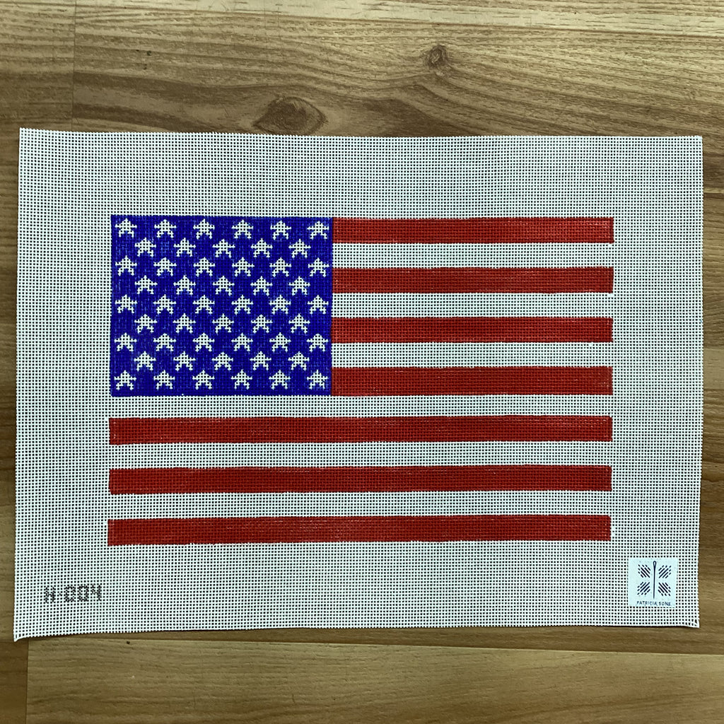 American Flag Canvas and Stitch Guide - KC Needlepoint
