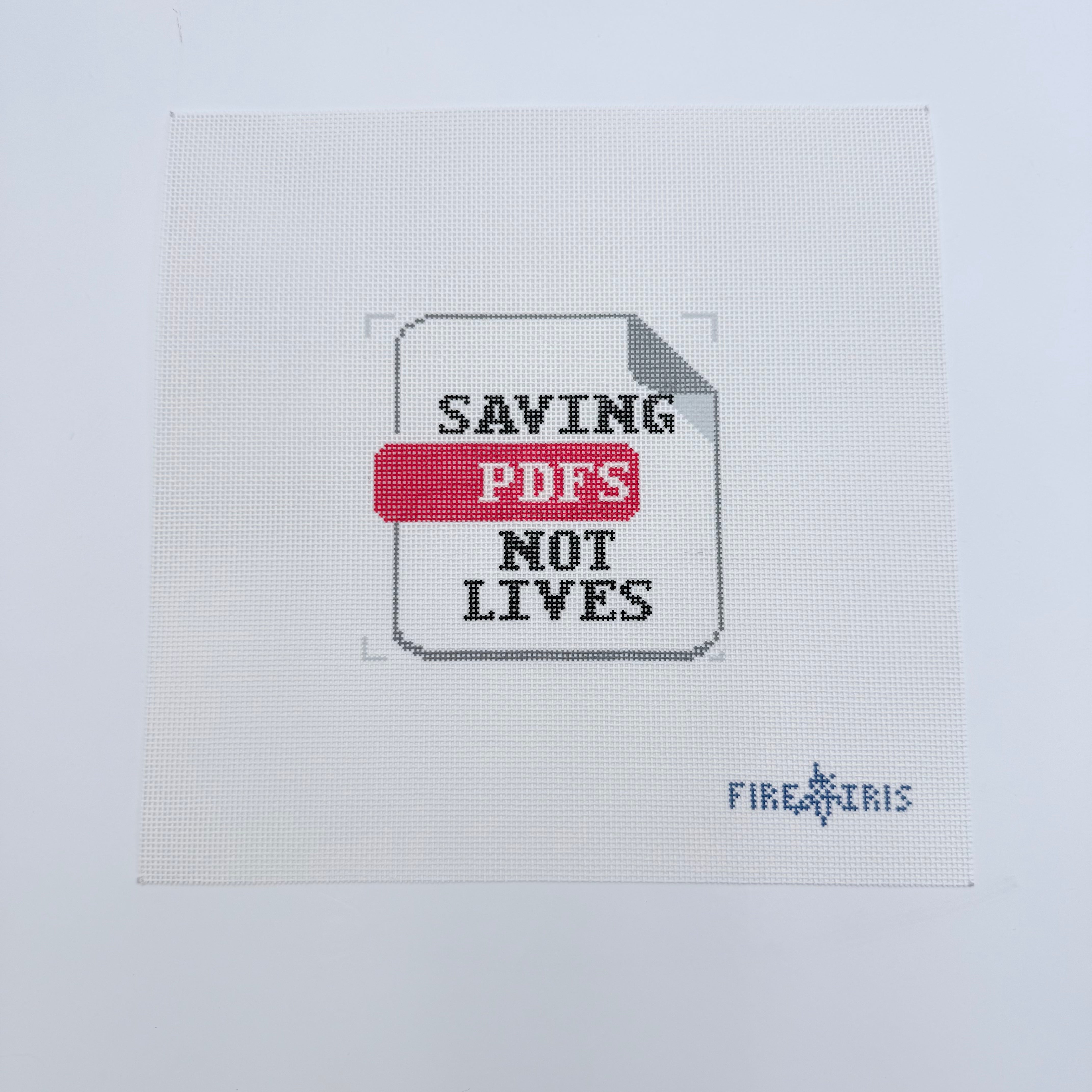 Saving PDFs Not Lives Canvas - KC Needlepoint