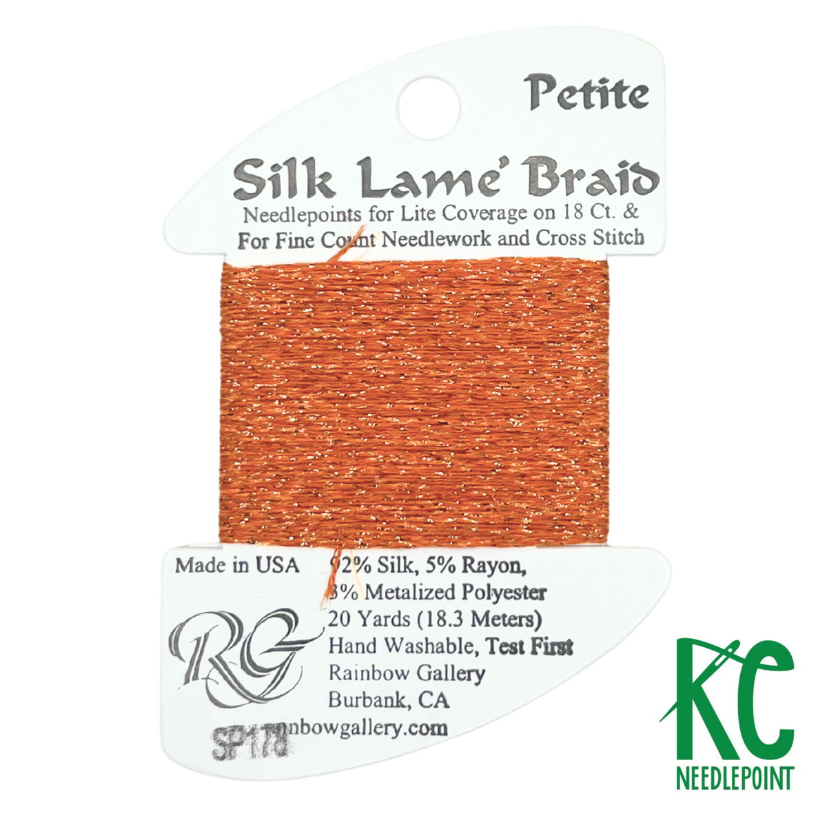 Petite Silk Lamé Braid SP178 Persimmon – KC Needlepoint