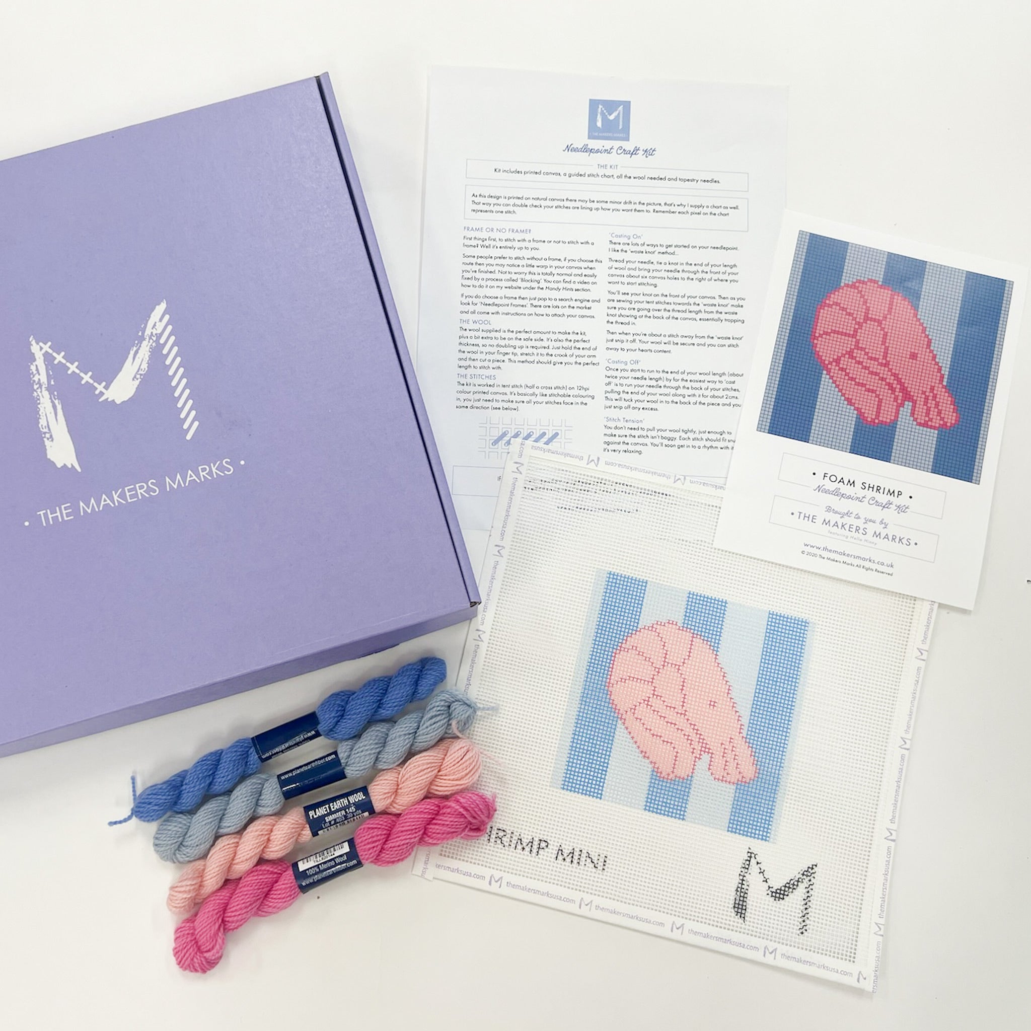 Foam Shrimp - KC Needlepoint