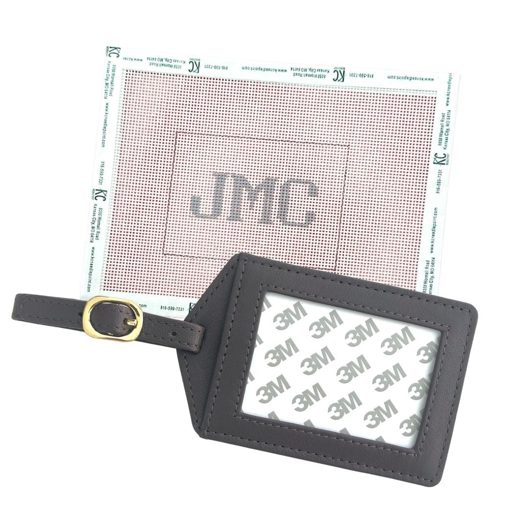 Monogram Luggage Tag Kit - KC Needlepoint