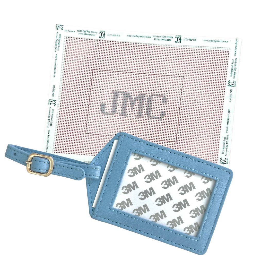 Monogram Luggage Tag Kit - KC Needlepoint