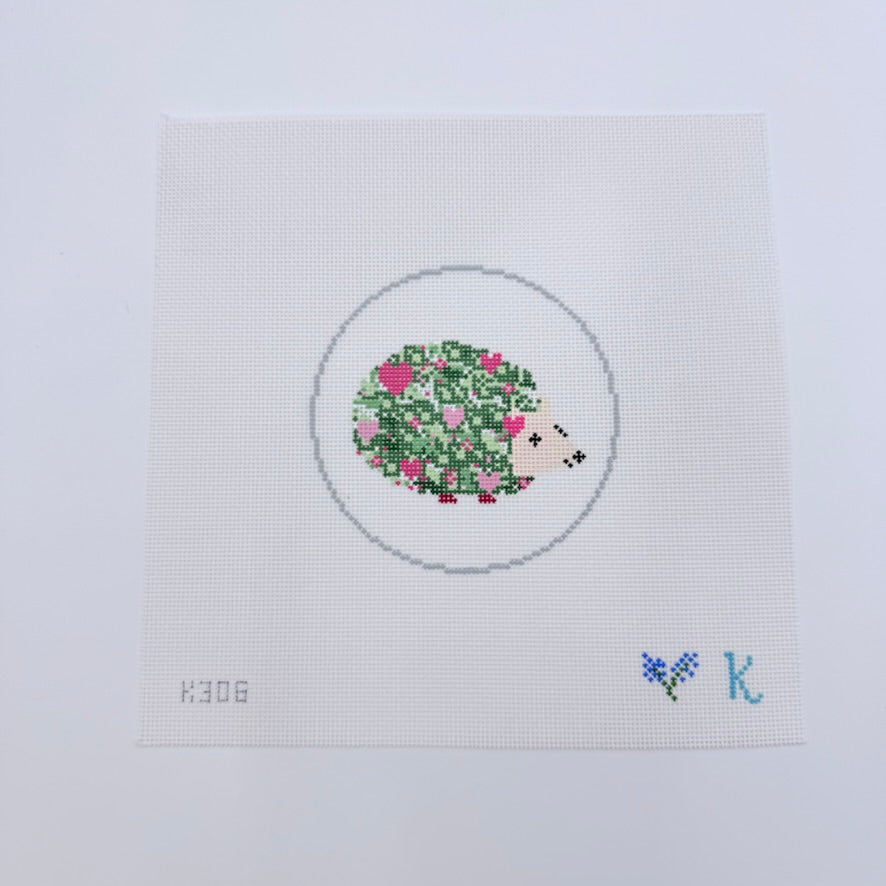 Valentine Hedgehog Canvas - KC Needlepoint