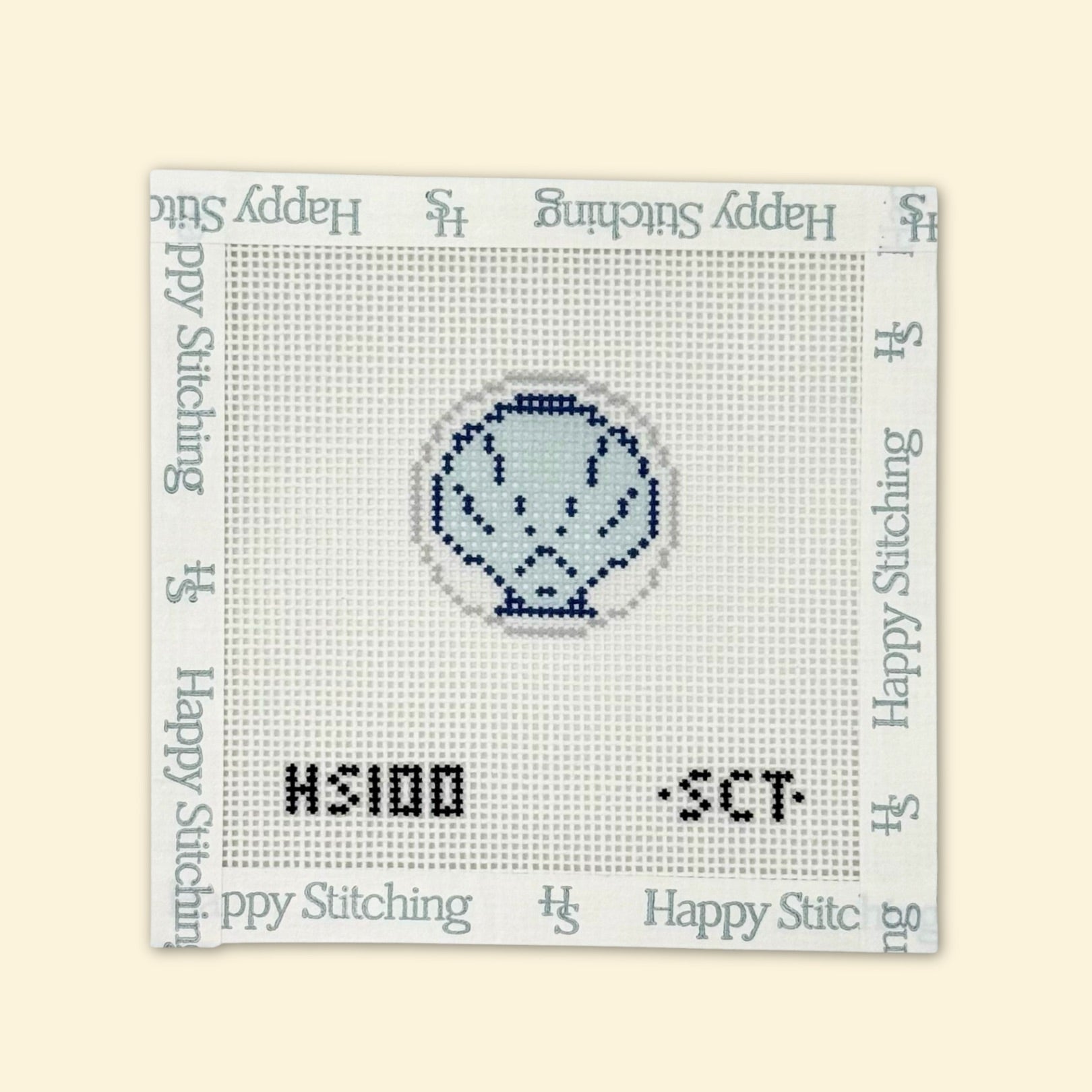 "The Little Scallop" Happy Stitching All-In-One Key Fob/Bag Tag Kit - KC Needlepoint