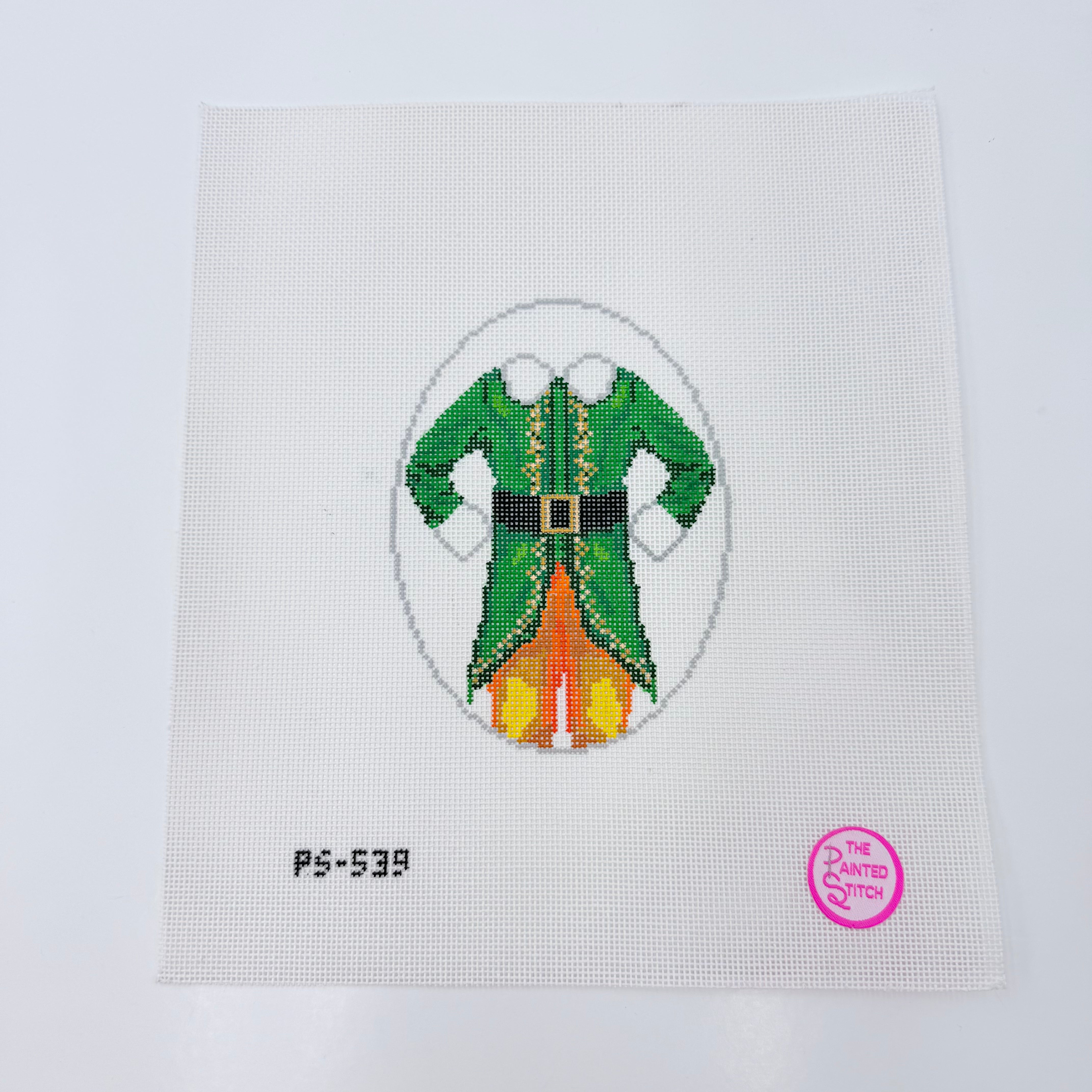 Elf Costume Canvas - KC Needlepoint