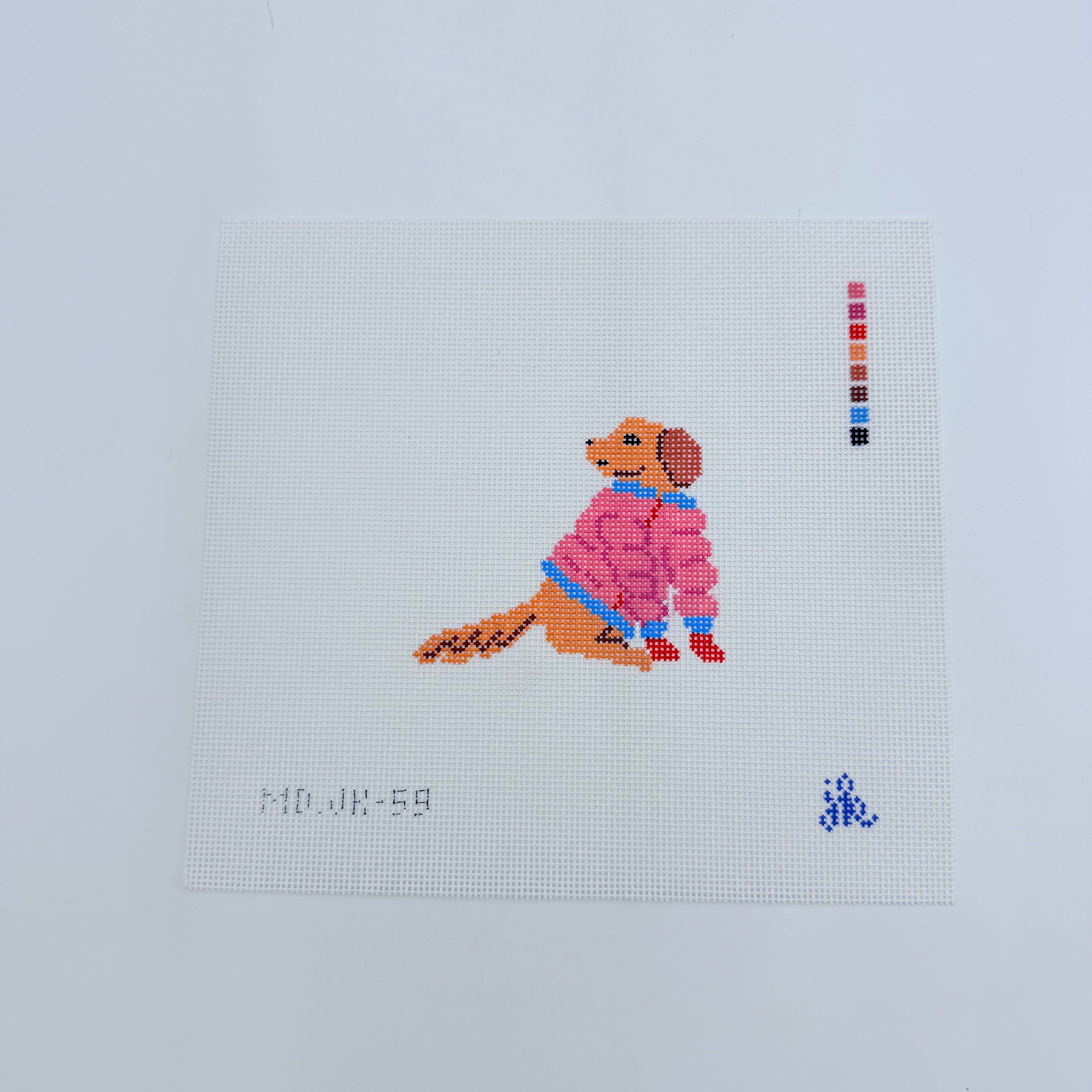 Golden in Jacket Canvas - KC Needlepoint