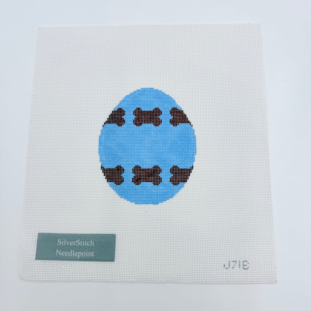ターニングポイントSt.Elmo / Egg Shell Pastel Blue Blue Dog Bone Egg Canvas – KC Needlepoint