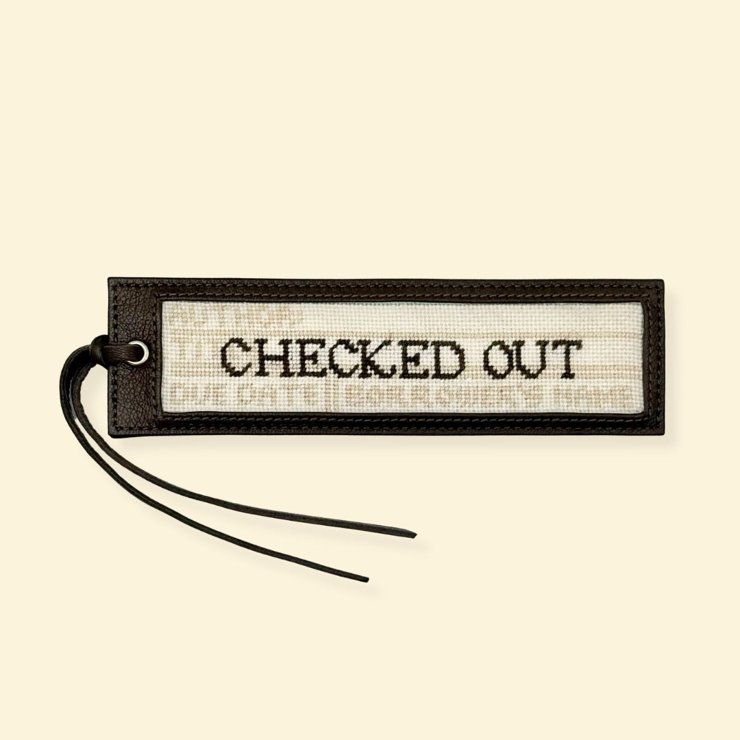 "Checked Out" Happy Stitching All-In-One Bookmark Kit - KC Needlepoint
