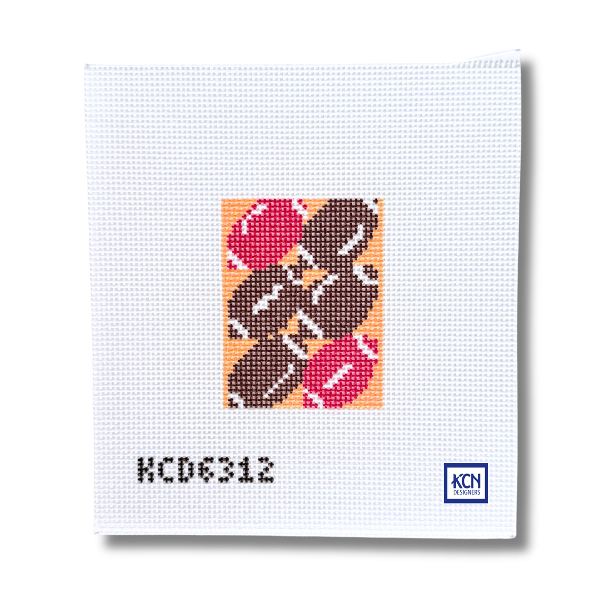 Football Bag Tag Canvas - KC Needlepoint