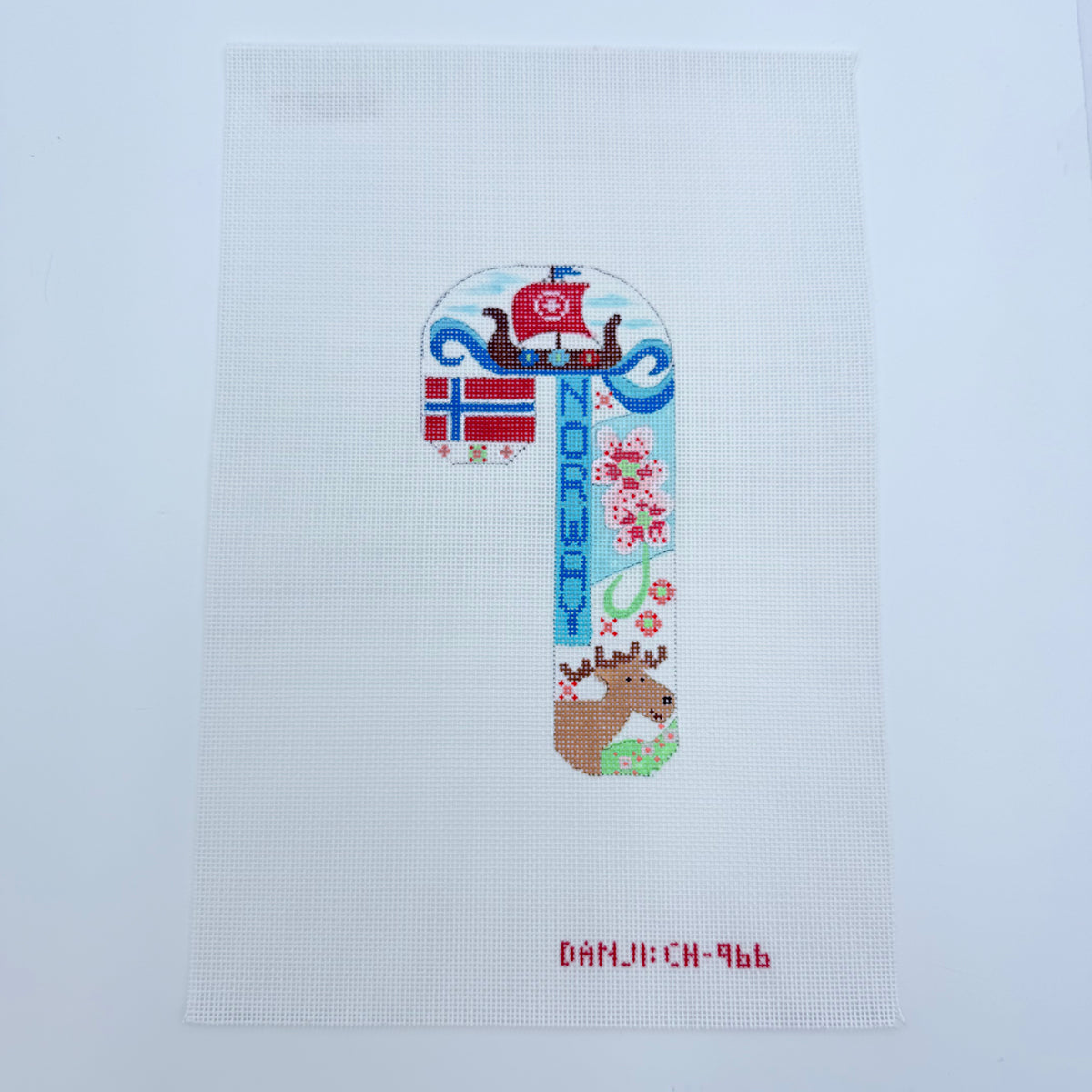 Norway Travel Candy Cane Canvas – KC Needlepoint