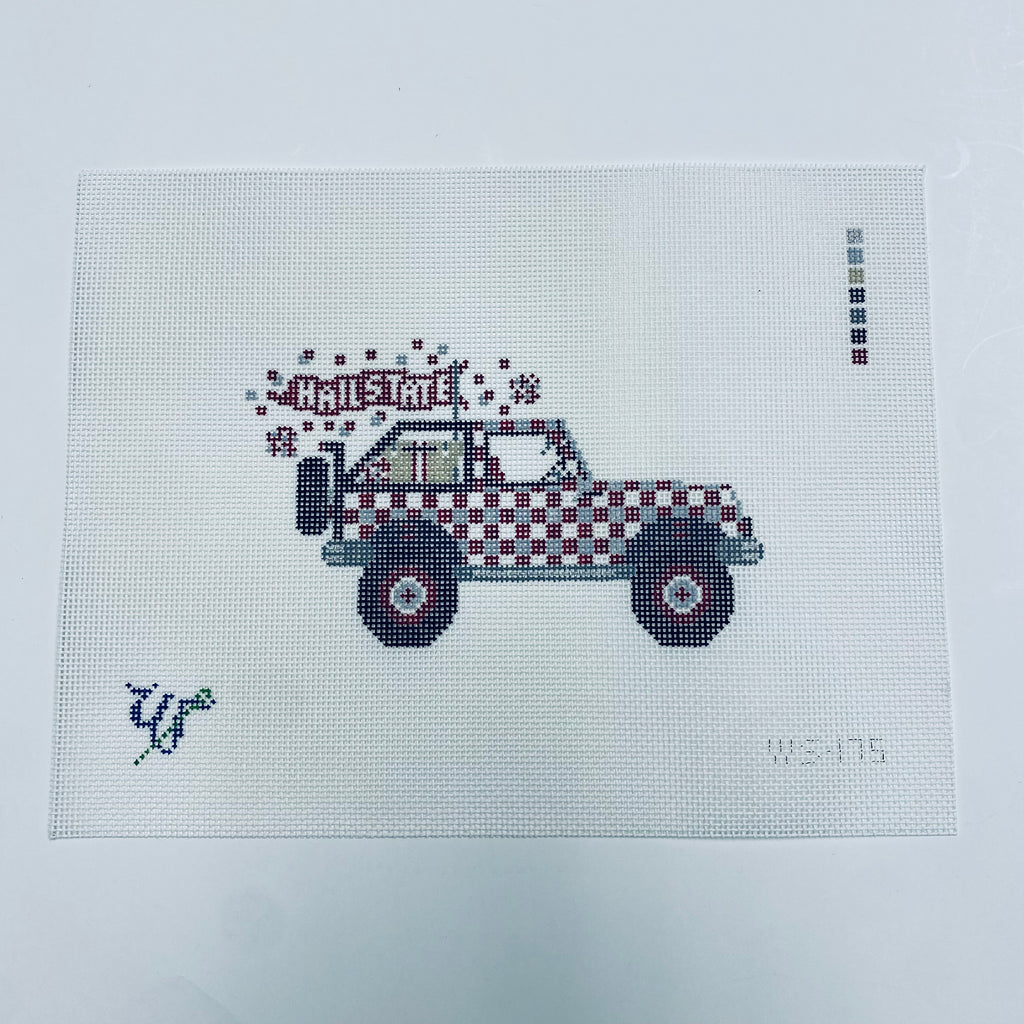 Mississippi State Jeep Canvas - KC Needlepoint