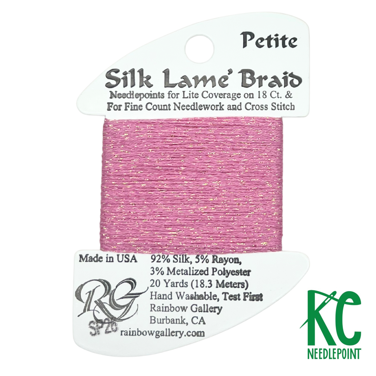 Petite Silk Lamé Braid SP26 Raspberry – KC Needlepoint