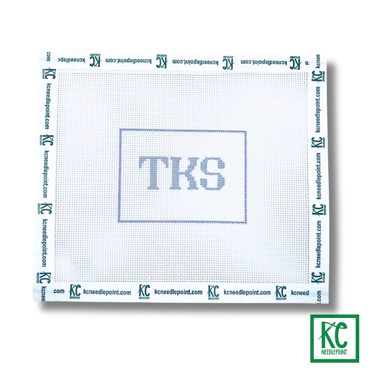 Monogram Luggage Tag Canvas - KC Needlepoint