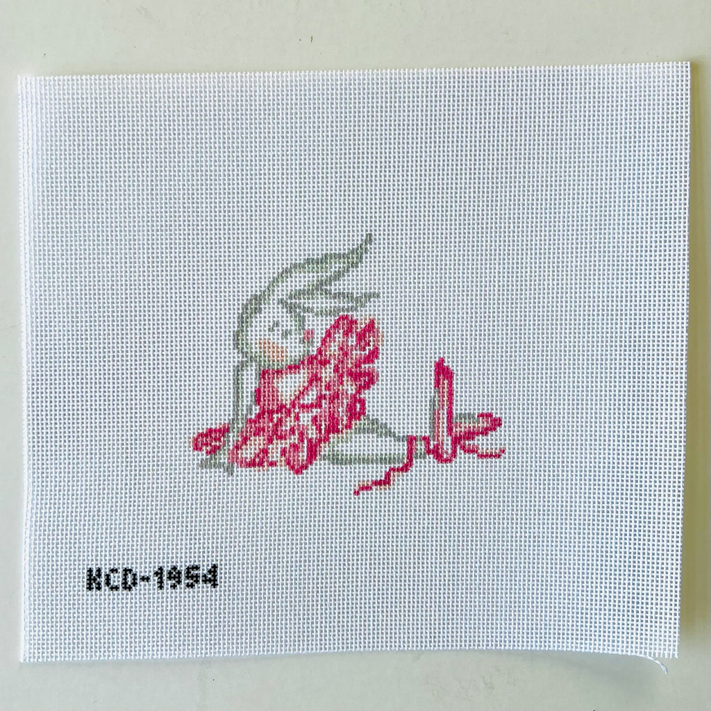 Resting Ballet Bunny Canvas - KC Needlepoint