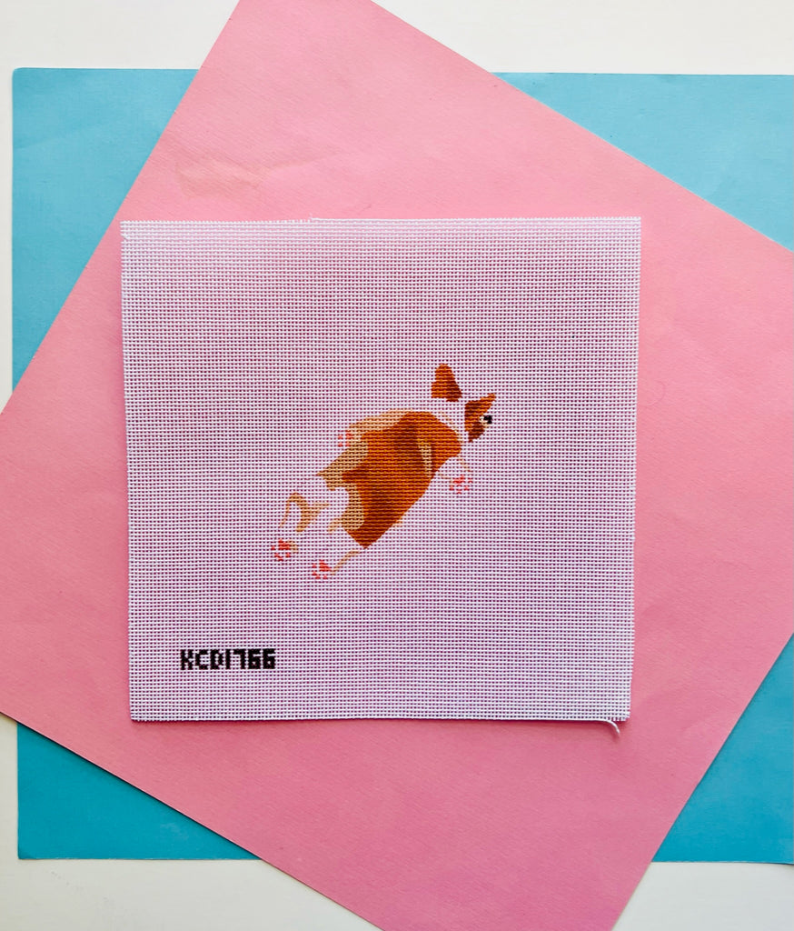 Dog Splayed Canvas - KC Needlepoint