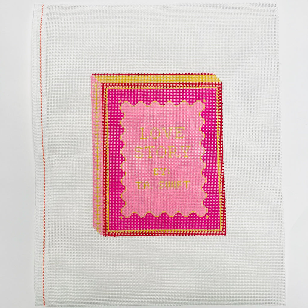 Love Story Book Cover Canvas - KC Needlepoint