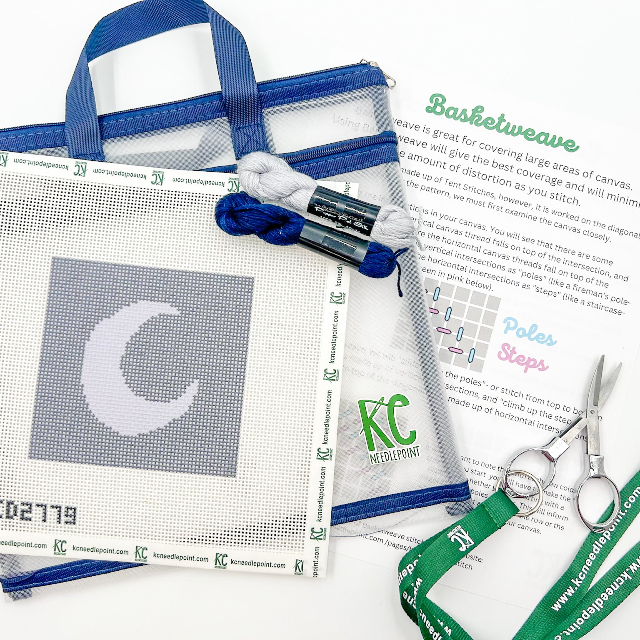 The Beginner Moon Kit - KC Needlepoint